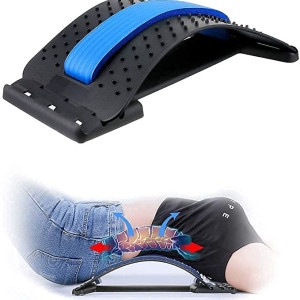 Back Stretching Device | Back Massager for Bed & Chair & Car | Multi-Level Lumbar Support Stretcher Spinal | Lower and Upper Muscle Pain Relief.