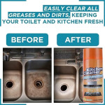 Kitchen Cleaner Spray Oil & Grease Stain Remover Stove Chimney Cleaner Foam Spray Degreaser Spray Non flamable Non Toxic for grill window kitchen.
