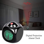 LCD projector clock Voice Talking Function, LED Wall/Ceiling Projection, Alarm/Snooze/Temperature Display, 12hr/24hr, Bedside Alarm Clock (Multicolor)