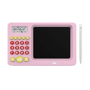 LCD Writing Tablet Slate with Calculator Toy Math Learning Machine for Kids Children Baby pre School Kids 2in1 Drawing Math Early