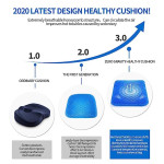 Medical Grade Gel Double-Sided Honeycomb Design Breathable, Durable, Portable Cushion Seat Pad-Helps in Relieving Back, Spine and Hips Pain.