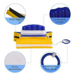 Magnetic Window Cleaner Double-Side Glazed Two Sided Glass Cleaner Wiper with 2 Extra Cleaning Cotton Cleaner Squeegee Washing Equipment House
