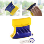 Magnetic Window Cleaner Double-Side Glazed Two Sided Glass Cleaner Wiper with 2 Extra Cleaning Cotton Cleaner Squeegee Washing Equipment House