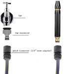 Portable High Pressure Washing Water Gun, Adjustable Multifunction Pressure Washer Nozzle Spray Gun Direct Spray Car Wash Water Gun,Black High Pressur