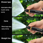 Portable High Pressure Washing Water Gun, Adjustable Multifunction Pressure Washer Nozzle Spray Gun Direct Spray Car Wash Water Gun,Black High Pressur