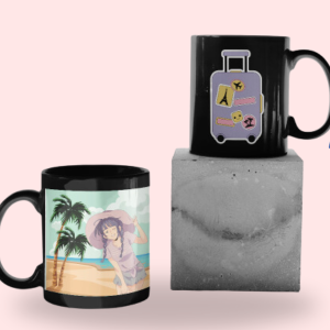 Black Printed Mug- Traveling Printed Mug For Travel Lover