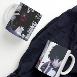 White Printed Mug - Anime Vampire Series Design