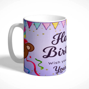 White Mug - Happy Birthday - Wraparound Mug