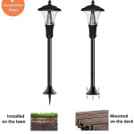 15 Watt LED Pole Lights for Garden/Outdoor Waterproof Aluminum Body with PVC Glass Post Light (1 Pc, Black)