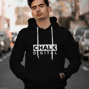 Men Full Sleeve - Black Hoodie - Chalk Digital