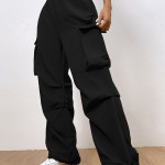 Black cargo pant for women