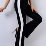 Black & white straight pant for women