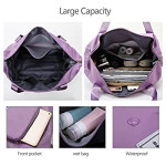 Foldable Travel Duffel Bag, Large Capacity Folding Travel Bag, Travel Lightweight Waterproof Carry Luggage Bag (40 x 23 x 45cm (Purple)