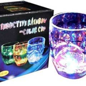 Rainbow Magic Colour Cup with Led Light, 250 ml, Multicolor|Magical Lighting Cup Best Gift for Birthday, Christmas, Anniversary Inductive Rainbow.