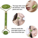 Facial Massager Jade Roller & Gua Sha Tool 100% Natural Himalayan Stone for Face Neck Healing Skin Wrinkles & Serum Application.