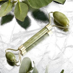 Facial Massager Jade Roller & Gua Sha Tool 100% Natural Himalayan Stone for Face Neck Healing Skin Wrinkles & Serum Application.