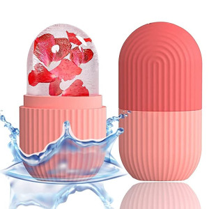 Ice Roller For Face Women skin glowing facial massage leakproof roller (Pink color).