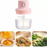 Electric Mini Chopper with USB - Portable Small Food Processor for Garlic/Chili/Ginger/Onion ( Pink ) Vegetable Chopper.