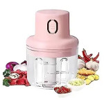 Electric Mini Garlic Chopper Mixer, Fruit-Vegetable Cutter Supplement Machine Blender, USB Rechargeable Electric Chopper for Fruit, Vegetable.