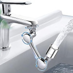 Swivel Faucet Aerator Rotatable Multi-Functional Extension Faucet, Faucet Extender for Taps, Tap Extender for Kitchen Sink with 2 Modes Splash