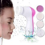 Women 5 in 1 Portable Electric Facial Cleaner Battery Powered Multifunction Massager, Face Massage Machine For Face, Facial Machine, Beauty Massager