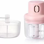 Electric Mini Chopper with USB - Portable Small Food Processor for Garlic/Chili/Ginger/Onion ( Pink ) Vegetable Chopper.