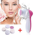 Women 5 in 1 Portable Electric Facial Cleaner Battery Powered Multifunction Massager, Face Massage Machine For Face, Facial Machine, Beauty Massager