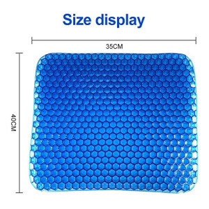 Medical Grade Gel Double-Sided Honeycomb Design Breathable, Durable, Portable Cushion Seat Pad-Helps in Relieving Back, Spine and Hips Pain.