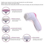 Women 5 in 1 Portable Electric Facial Cleaner Battery Powered Multifunction Massager, Face Massage Machine For Face, Facial Machine, Beauty Massager