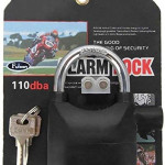 Mistico Alarm Lock Padlock Anti-Theft Security System Door Motor Bike Bicycle 110dB with Keys Bicycle Lock Safety Lock  (Black)