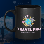 Black Printed Mug- Mug For Pro traveller