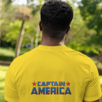 T-Shirt Dual Side Printed - Captain America Printed T-Shirt