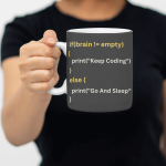 White Printed Mug- MERN Stack Mug Special For Coder