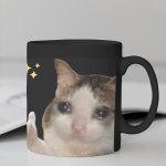 Black Printed Mug- Avenger And Funny Cat Reaction Memes Printed Mug