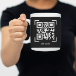 White Printed Mug- Bar Code Printed Mug