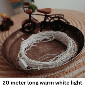 Mpro-CTP 20 Meter Long Light With 60 LED BULB - Warm White  - Sessional Indoor String Lights.