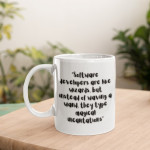 White Printed Mug - Coder Quote