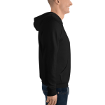 Men Full Sleeve - Black Hoodie - Futuristics Planet On Finger Printed With Graphic Design