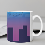 White Printed Mug - Coder Work In Office