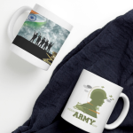 White Printed Mug- Bharat Navy Printed Mug