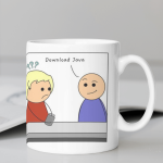 White Printed Mug- Java Memes