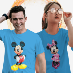 Single Side Couple Printed T-shirt - Mickey Mouse