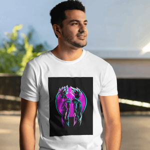 T-Shirt Dual Side Printed - Dragon Boll Z Goku And Vegeta Printed T-Shirt