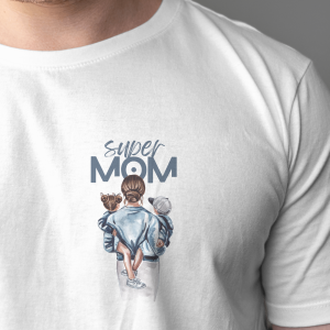 T-Shirt Printed - Super Mom Printed T-Shirt