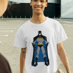 White T-Shirt Printed - Batman Printed T-Shirt.