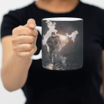 White Printed Mug - Special Hero Indian Army With Flag