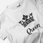 Single Side Couple Printed T-shirt - King And Queen