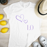 Single Side Couple Printed T-shirt - Love