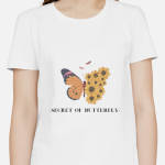 Single Side Printed T-shirt - Secret Of Butterfly