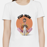 Single Side Printed T-shirt - Fur Mom